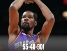杜兰特本赛季三项命中率至少55/40/90% NBA历史首人！?