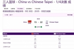 亚运中国男子三人篮球不敌中国台北 两分球19中3 命中率仅16%
